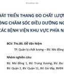 Bài giảng Phát triển thang đo chất lượng hoạt động chăm sóc điều dưỡng ngoại trú ở các bệnh viện khu vực phía Nam