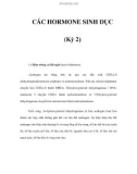 CÁC HORMONE SINH DỤC (Kỳ 2)