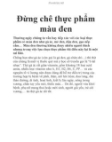 Đừng chê thực phẩm màu đen