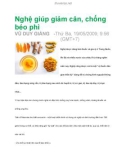 Nghệ giúp giảm cân, chống béo phì