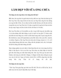 LÀM ĐẸP VỚI SỮA ONG CHÚA