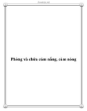 Phòng và chữa cảm nắng, cảm nóng