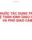 Bài giảng Thuốc tác dụng trên hệ thần kinh giao cảm và phó giao cảm