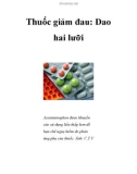 Thuốc giảm đau: Dao hai lưỡi