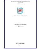 Giáo trình Đảm bảo chất lượng thuốc - Trường CĐ Phương Đông Đà Nẵng