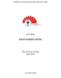 Giáo trình Kiểm nghiệm thuốc - Trường CĐ Phạm Ngọc Thạch Cần Thơ