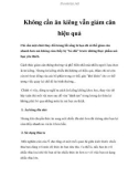 Không cần ăn kiêng vẫn giảm cân hiệu quả