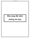 Bữa sáng đầy dinh dưỡng cho bạn