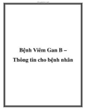 Bệnh Viêm Gan B – Thông tin dành cho bệnh nhân