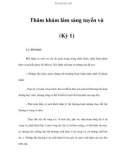 Thăm khám lâm sàng tuyến vú (Kỳ 1)