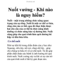 Nuốt vướng - Khi nào là nguy hiểm?