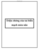 Triệu chứng của tai biến mạch máu não