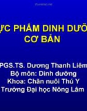 THỰC PHẨM DINH DƯỠNG CƠ BẢN