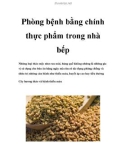 Phòng bệnh bằng chính thực phẩm trong nhà bếp