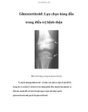 Glucocorticoid: Lựa chọn hàng đầu trong điều trị bệnh thận