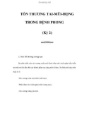 TỔN THƯƠNG TAI-MŨI-HỌNG TRONG BỆNH PHONG (Kỳ 2)