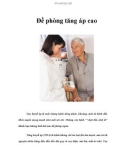 Đề phòng tăng áp cao