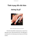 Tình trạng tiền đái tháo đường là gì?