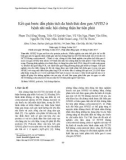 Kết quả bước đầu phân tích đa hình thái đơn gen NPHS2 ở bệnh nhi mắc hội chứng thận hư tiên phát