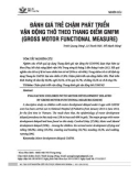 Đánh giác trẻ chậm phát triển vận động thô theo thang điểm GMFM (Gross Motor Functional Measure)