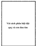 Vài cách phân biệt đột quỵ và cơn đau tim