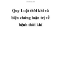 Quy Luật thời khí và biện chứng luận trị về bệnh thời khí - TÀI LIỆU CẦN ĐỌC THÊM