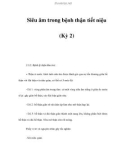 Siêu âm trong bệnh thận tiết niệu (Kỳ 2)