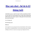 Học mà chơi - bé từ 6-12 tháng tuổi