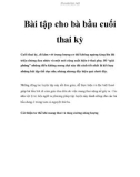 Bài tập cho bà bầu cuối thai kỳ