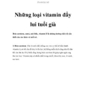 Những loại vitamin đẩy lui tuổi già