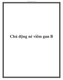 Chủ động né viêm gan B