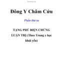 Đông Y Châm Cứu - tạng phủ biện chứng luận trị