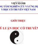 Bài giảng Lý luận học cổ truyền - Chương 1: Học thuyết Âm dương – Ngũ hành – Thiên nhân hợp nhất