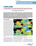 El Nino, La Nina và ảnh hưởng của chúng đến thời tiết, khí hậu Việt Nam