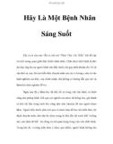 Hãy Luôn Là Một Bệnh Nhân Sáng Suốt