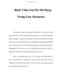 Bệnh Viêm Gan Do Mỡ Ðọng Trong Gan (Steatosis)