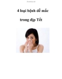 4 loại bệnh dễ mắc trong dịp Tết