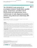 The GOLMePsA study protocol: An investigator-initiated, double-blind, parallelgroup, randomised, controlled trial of GOLimumab and methotrexate versus methotrexate in early diagnosed psoriatic arthritis using clinical and whole body MRI outcomes