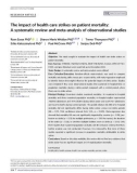 The impact of health care strikes on patient mortality: A systematic review and meta-analysis of observational studies