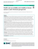 Health care accessibility and mobility in breast cancer: A Latin American perspective