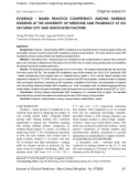 Evidence - based practice competency among nursing students at the University of Medicine and Pharmacy at Ho Chi Minh city and associated factors