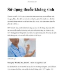 Sử dụng thuốc kháng sinh