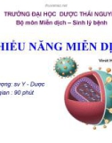 Bài giảng Miễn dịch - Bài: Thiểu năng miễn dịch