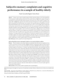 Subjective memory complaints and cognitive performance in a sample of healthy elderly