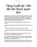 Tăng huyết áp: Vấn đề cần được quan tâm