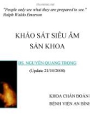 Khảo sát siêu âm sản khoa - Nguyễn Quang Trọng