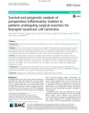 Survival and prognostic analysis of preoperative inflammatory markers in patients undergoing surgical resection for laryngeal squamous cell carcinoma