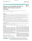 Response to post-axitinib treatment in patients with metastatic renal cell carcinoma