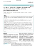 Impact of timing of adjuvant chemotherapy on survival in stage III colon cancer: A population-based study