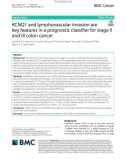 KCNQ1 and lymphovascular invasion are key features in a prognostic classifier for stage II and III colon cancer